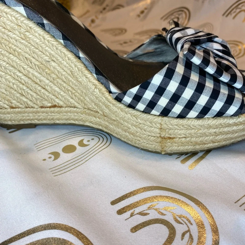 G by Guess Checkered Bow Sandals